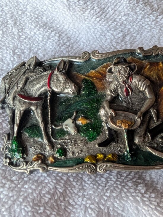 Arroyo Grande Buckle Company Other - Vintage Gold Prospector / Gold Miner Western Belt Buckle